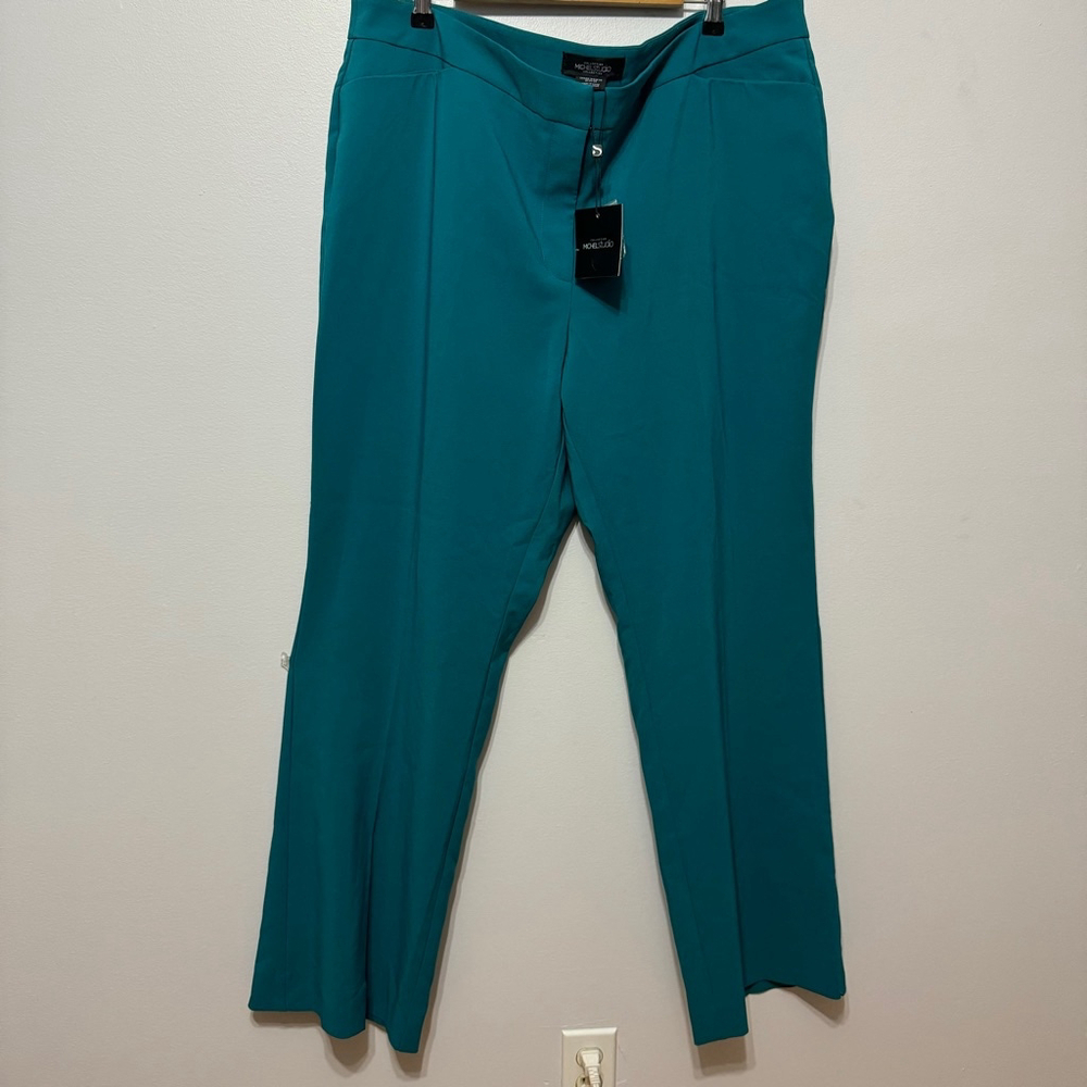 Women's Michel Studio Pants, Size 18, Teal